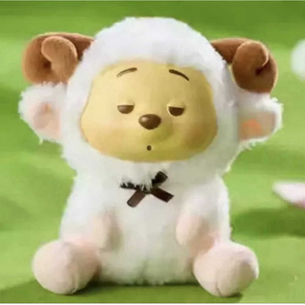 Miniso Winnie The Pooh Plush Vinyl Blind Box Authentic Sheep Keychain Open Box